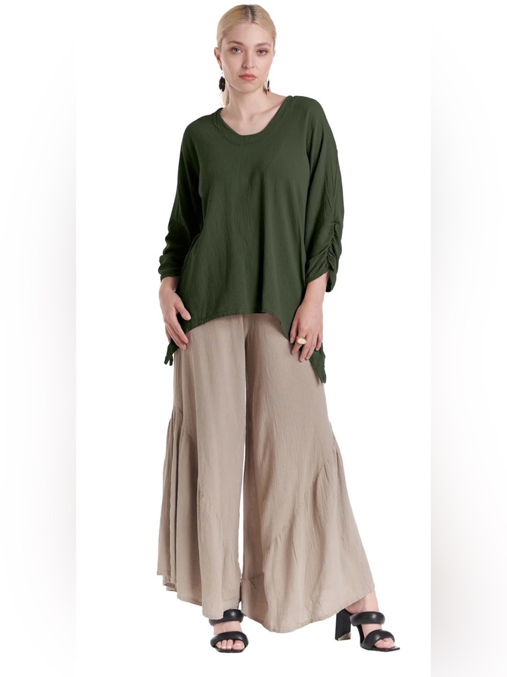 Oh My Gauze Irene Tunic In Sage Green Size 1 Medium - Picture 1 of 6